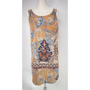 Lila Rose Women’s Scoop Neck‎ Paisley Print Mini Slip Dress Size 6 Lightweight